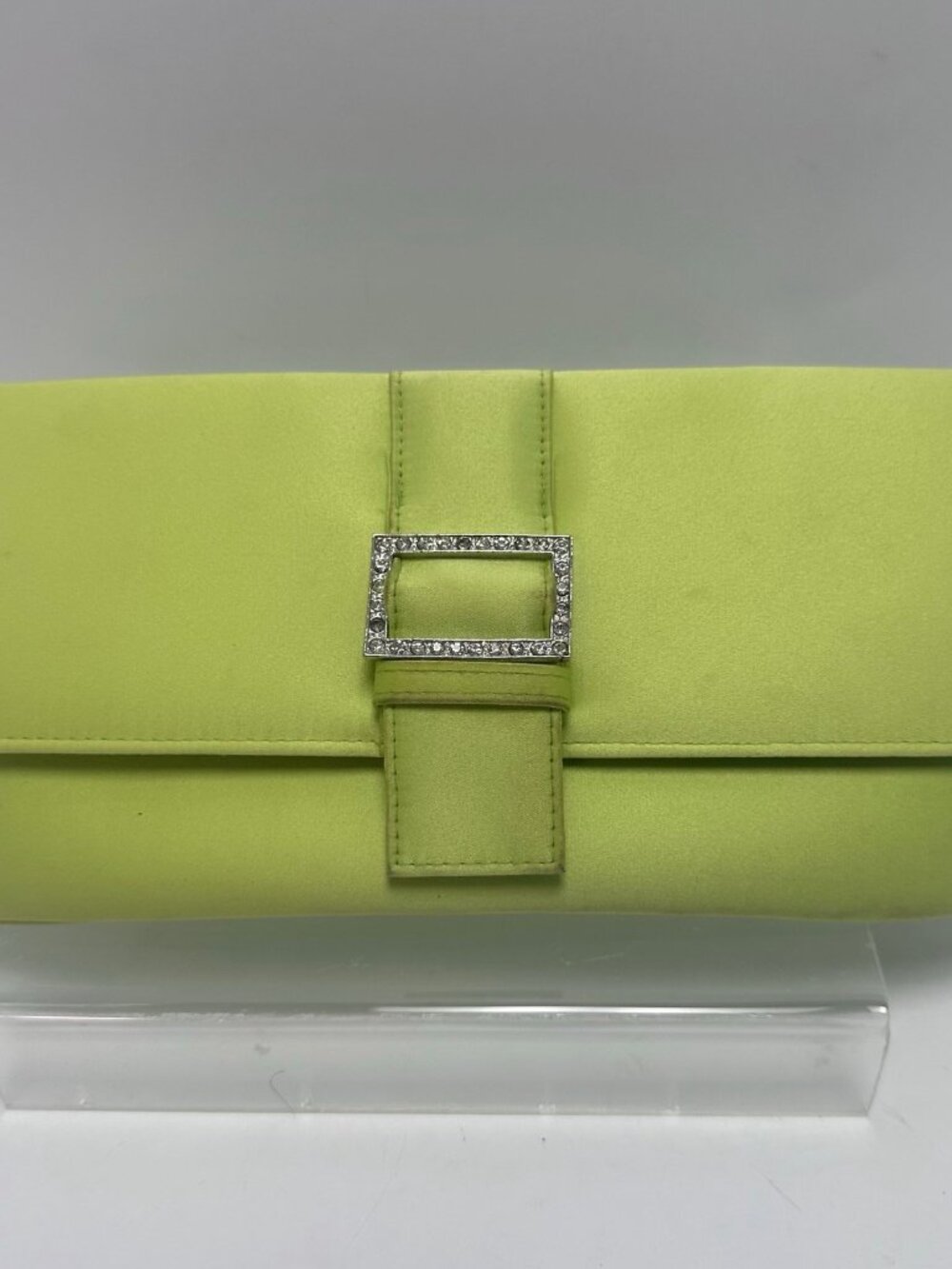 Vanessa Clutch Evening Purse Lime Green Baguette Style Y2K Feminine
